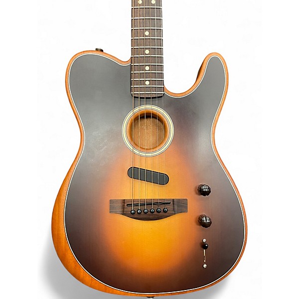 Used Fender Acoustasonic Player Telecaster Sunburst Acoustic Electric Guitar