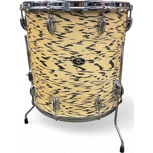 Vintage 1972 Slingerland 4 Piece NEW ROCK DRUM SET WHITE TIGER  Drum Kit