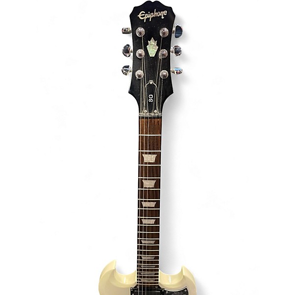 Used Epiphone Limited Edition Custom Shop SG White Solid Body Electric Guitar