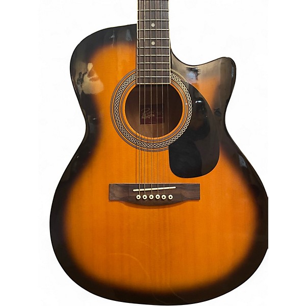 Used Rogue RAGCEQ 2 Tone Sunburst Acoustic Electric Guitar