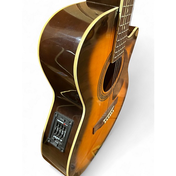 Used Rogue RAGCEQ 2 Tone Sunburst Acoustic Electric Guitar