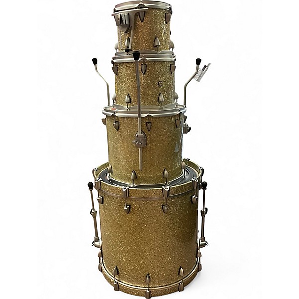 Used Orange County Drum & Percussion 4 Piece Newport Series Champagne Sparkle Drum Kit