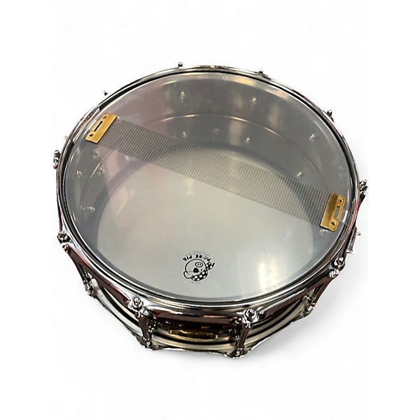 Used Pork Pie 14in BIG BLACK BLOB Silver Drum