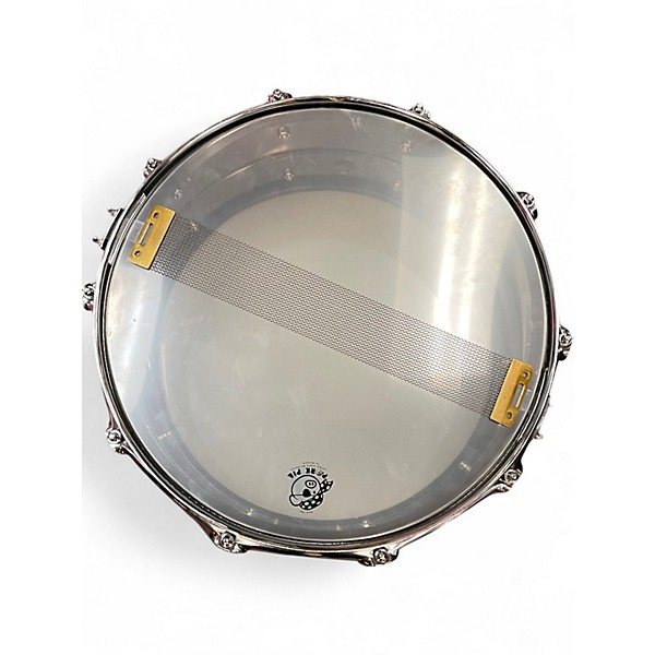 Used Pork Pie 14in BIG BLACK BLOB Silver Drum
