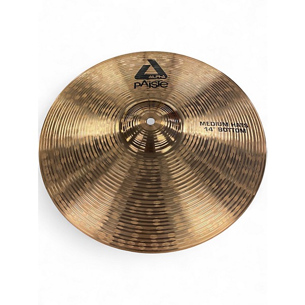 Used Paiste 14in Alpha Medium Hi Hat Pair Cymbal