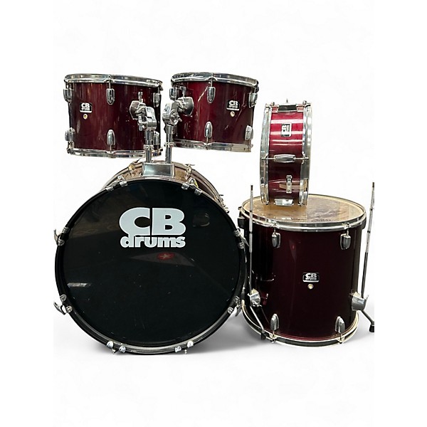 Used CB Percussion 5 Piece SP SERIES Burgundy Drum Kit