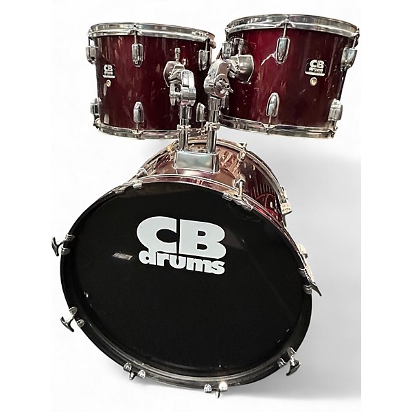 Used CB Percussion 5 Piece SP SERIES Burgundy Drum Kit