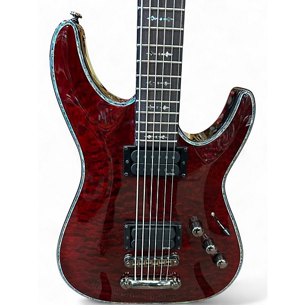 Used Schecter Guitar Research HELLRAISER C-VI CRIMSON RED Baritone Guitars