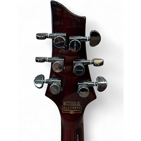 Used Schecter Guitar Research HELLRAISER C-VI CRIMSON RED Baritone Guitars