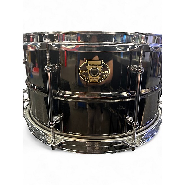 Used Ludwig 13X7 Black Magic Snare Black Chrome Drum