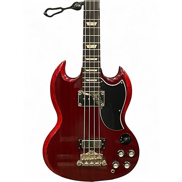 Used Epiphone SG Cherry Electric Bass Guitar
