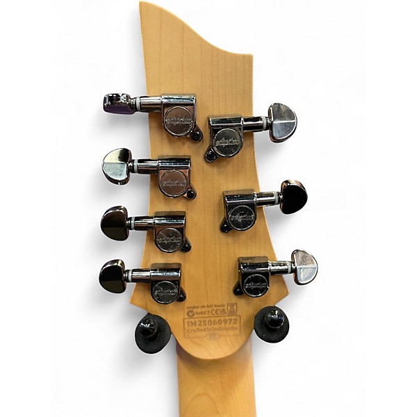 Used Schecter Guitar Research Demon 7 String Arctic White Solid Body Electric Guitar