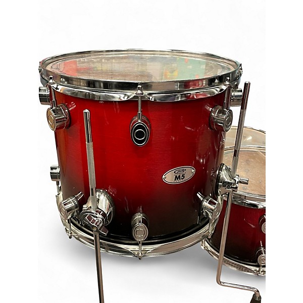 Used PDP by DW 5 Piece M5 All Maple Red to Black Fade Drum Kit