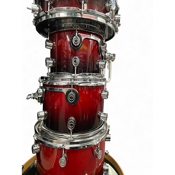 Used PDP by DW 5 Piece M5 All Maple Red to Black Fade Drum Kit