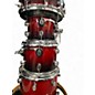 Used PDP by DW 5 Piece M5 All Maple Red to Black Fade Drum Kit