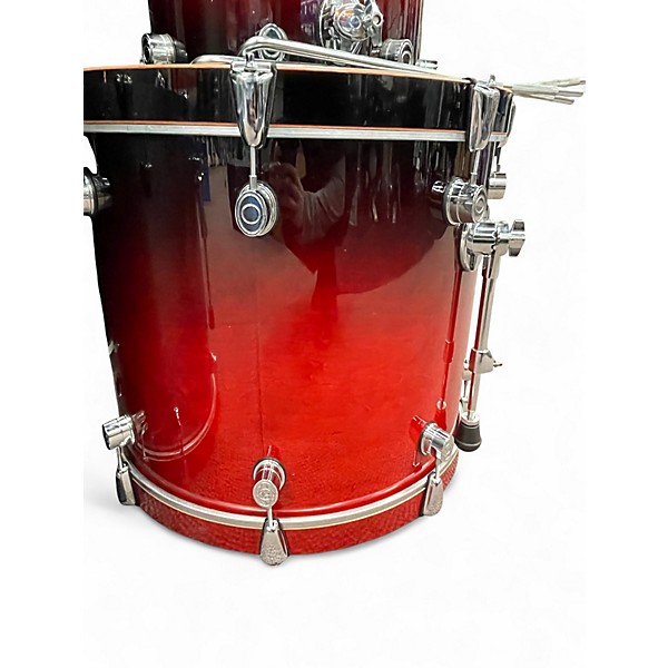 Used PDP by DW 5 Piece M5 All Maple Red to Black Fade Drum Kit