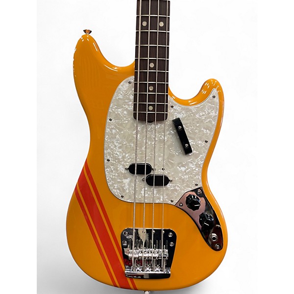 Used Fender Vintera II 70s Mustang Bass Competition Orange Electric Bass Guitar