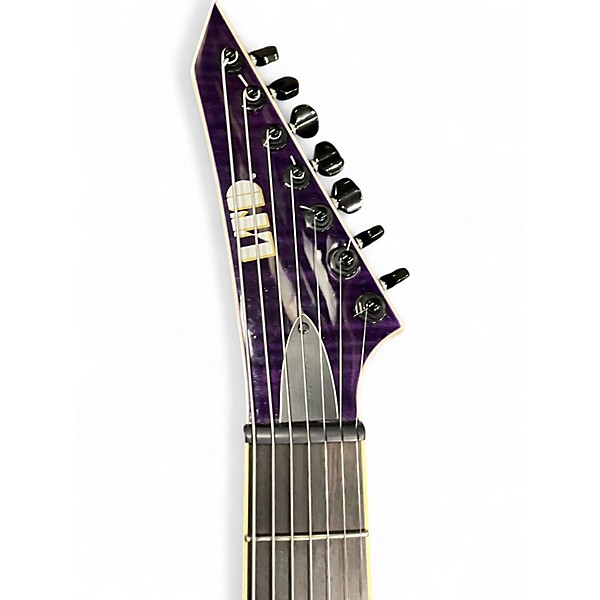 Used ESP LTD SH7-ET Trans Purple Solid Body Electric Guitar