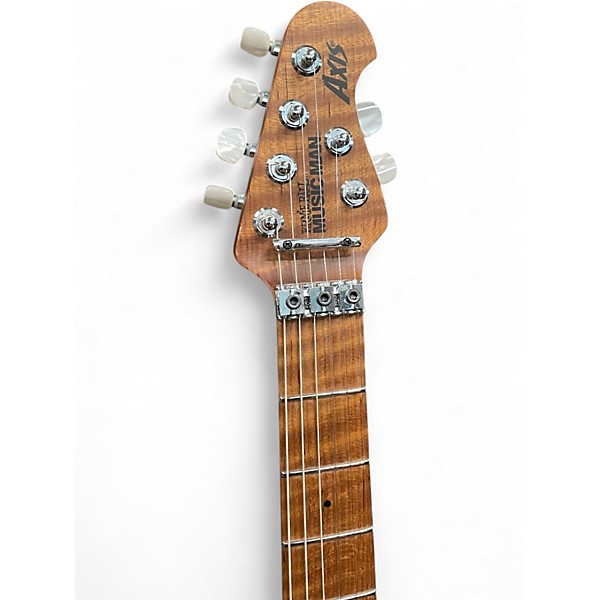 Used Ernie Ball Music Man Axis Floyd Rose Trans Teal Solid Body Electric Guitar