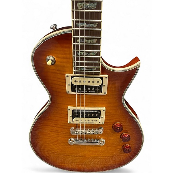 Used ESP LTD EC1000 AMBER SUNBURST Solid Body Electric Guitar