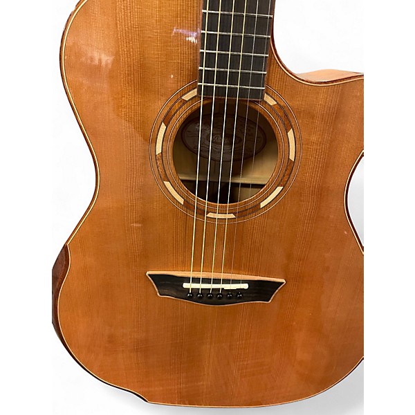 Used Washburn WCG66SCE Natural Acoustic Electric Guitar