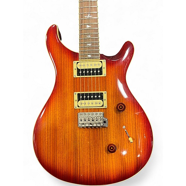 Used PRS SE Custom 24 Zebrawood Sunburst Solid Body Electric Guitar