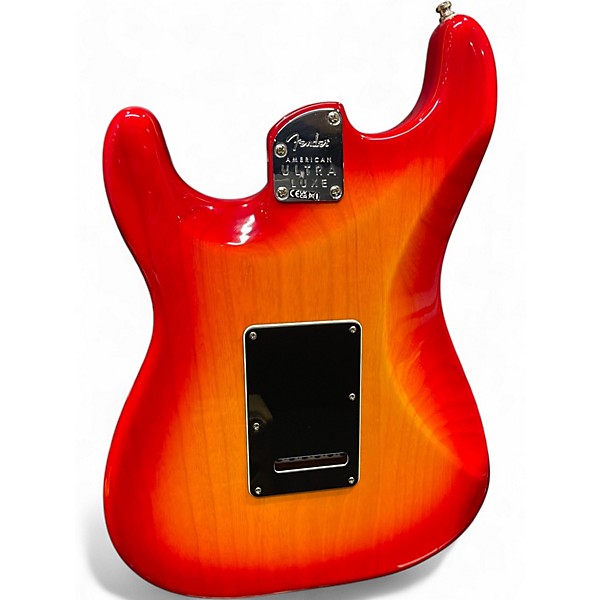 Used 2024 Fender American Ultra Luxe Stratocaster Plasma Red Burst Solid Body Electric Guitar