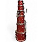 Used Pearl 6 Piece Masters Maple Complete Red Sparkle Drum Kit thumbnail
