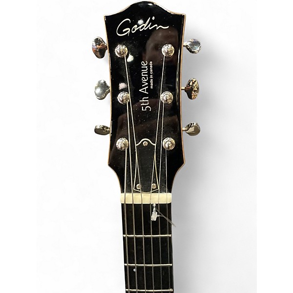 Used Godin 5th Avenue Jazz Piano Black Hollow Body Electric Guitar