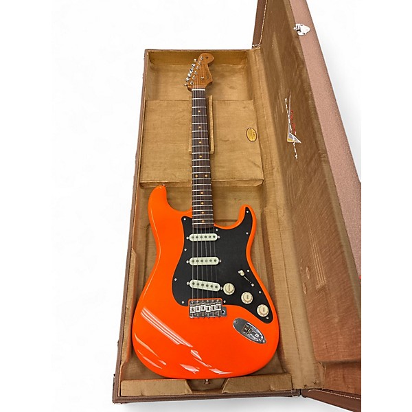 Used Fender CUSTOM SHOP STRATOCASTER Orange Solid Body Electric Guitar