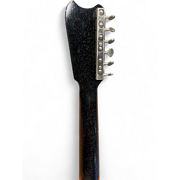 Vintage 1963 Silvertone 1448 Guitar and Amplifier Black and White Solid Body Electric Guitar