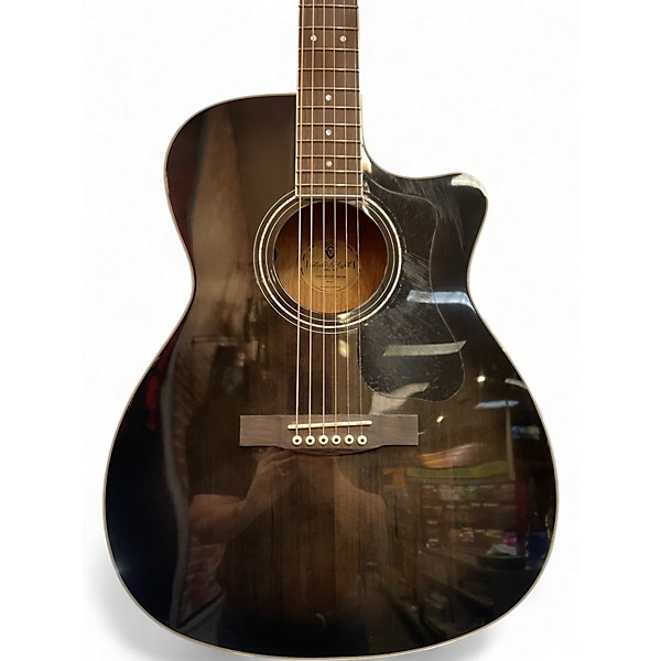 Used Guild OM260CE Trans Black Acoustic Electric Guitar