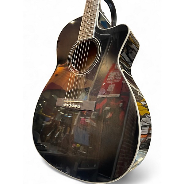 Used Guild OM260CE Trans Black Acoustic Electric Guitar