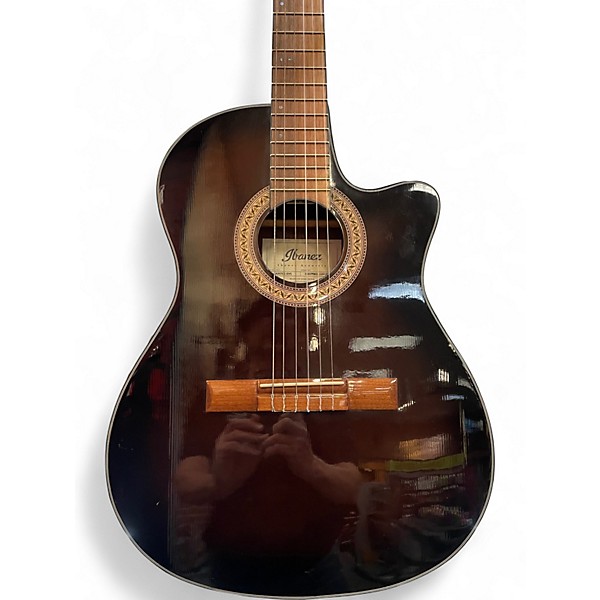 Used Ibanez GA35 Black Classical Acoustic Electric Guitar