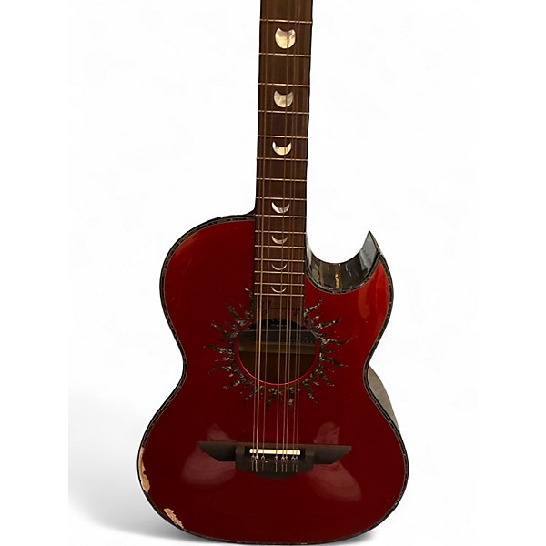 Used H. Jimenez LBQGXE-AN Red Acoustic Electric Guitar