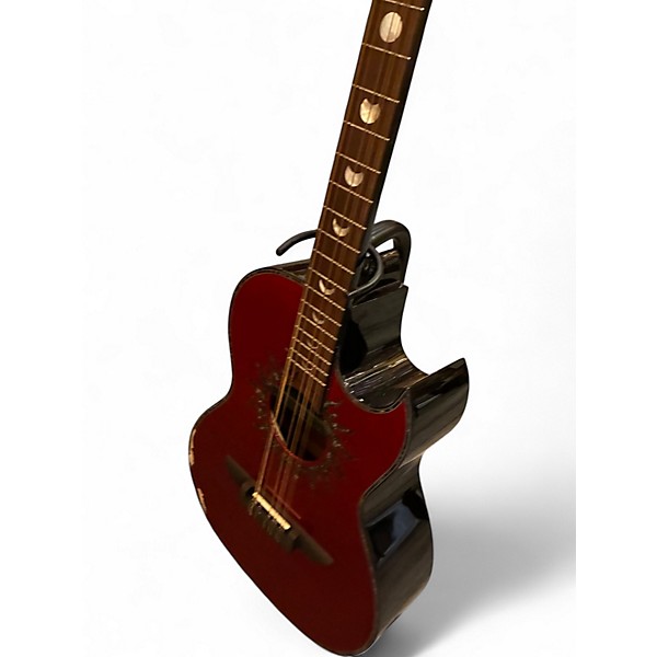 Used H. Jimenez LBQGXE-AN Red Acoustic Electric Guitar