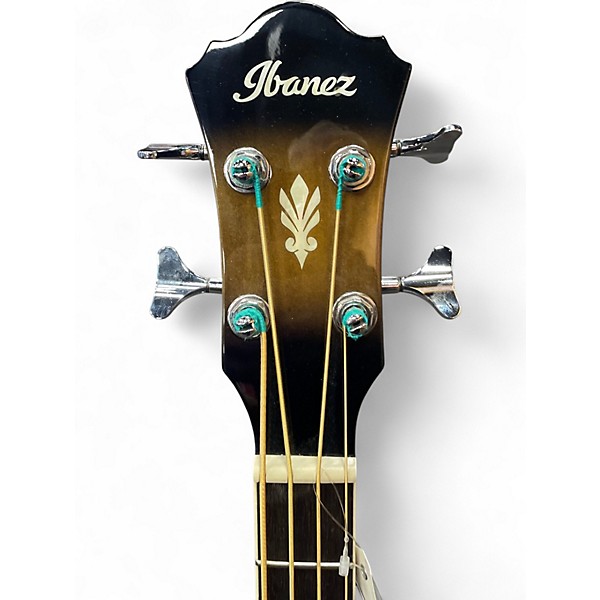 Used Ibanez AEB10E Trans Charcoal Acoustic Bass Guitar