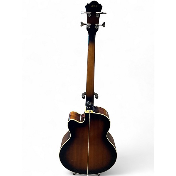 Used Ibanez AEB10E Trans Charcoal Acoustic Bass Guitar
