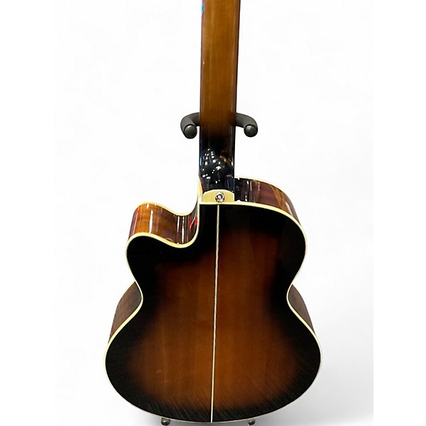 Used Ibanez AEB10E Trans Charcoal Acoustic Bass Guitar