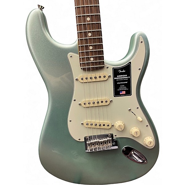 Used Fender American Professional II Stratocaster MYSTIC SURF GREEN Solid Body Electric Guitar