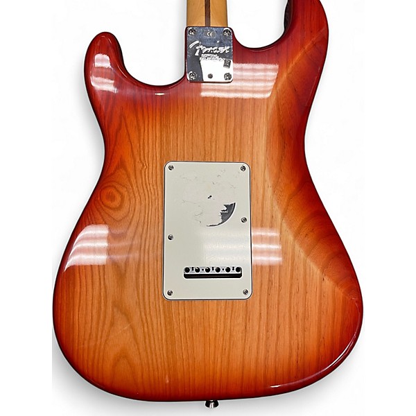 Used Fender American Standard Stratocaster Aged Cherry Burst Solid Body Electric Guitar