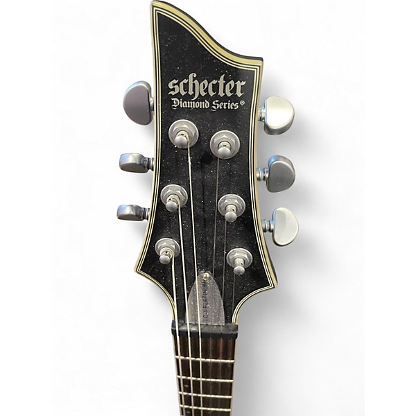 Used Schecter Guitar Research C1 Platinum Trans Black Solid Body Electric Guitar