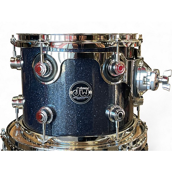 Used DW 5 Piece Performance Series indigo glass Drum Kit
