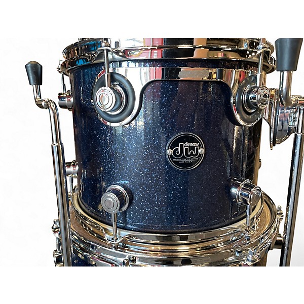 Used DW 5 Piece Performance Series indigo glass Drum Kit