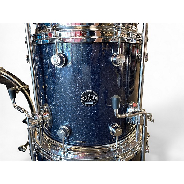 Used DW 5 Piece Performance Series indigo glass Drum Kit