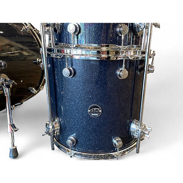 Used DW 5 Piece Performance Series indigo glass Drum Kit