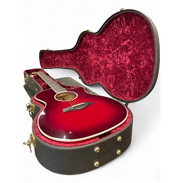 Used Taylor 614CE RED (TRIPPLE BACK) RED Acoustic Guitar