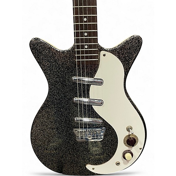 Used Danelectro DC-3 BLACK SPARKLE Solid Body Electric Guitar