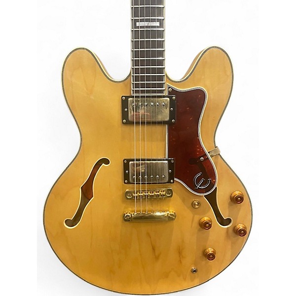 Used Epiphone Sheraton Natural Hollow Body Electric Guitar