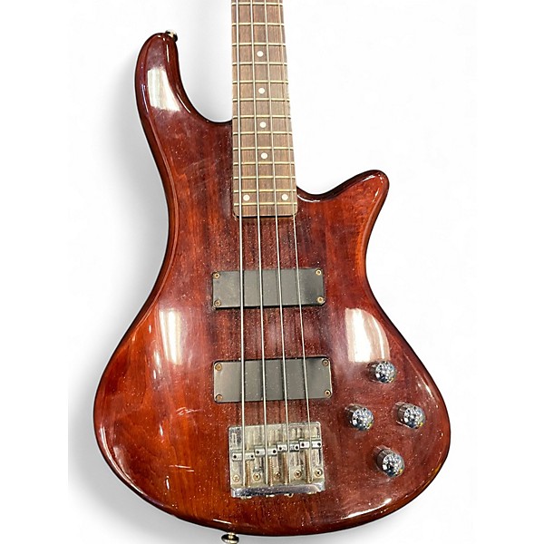 Used Schecter Guitar Research Stiletto Deluxe 4 String Brown Electric Bass Guitar